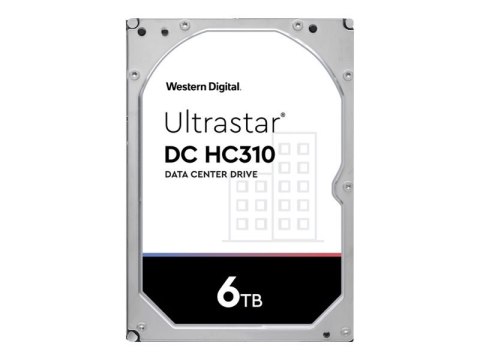 WD Ultrastar DC HC310 - Dysk twardy - 6 TB - wewnętrzny (komputer stacjonarny) - 3,5" (w 3,5" obudowie) - SAS 12Gb/s - 7200 obr/
