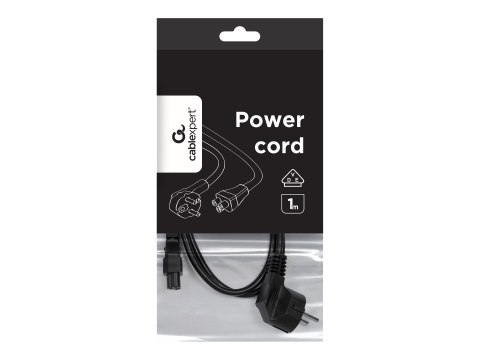 Cablexpert - Kabel zasilający - IEC 60320 C5 do power CEE 7/7 - 16 A - 1 m - odlewany