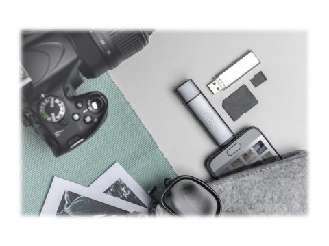 DIGITUS DA-70886 - Czytnik kart (SD, microSD) - USB 3.0/USB-C
