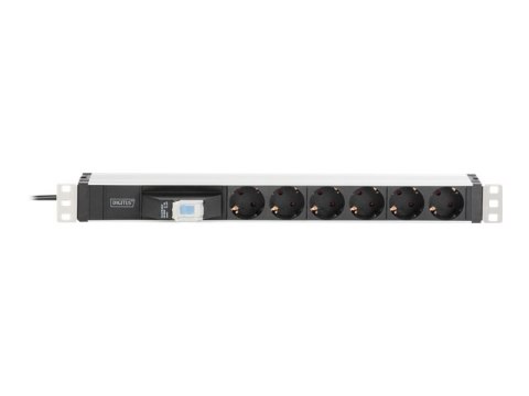 DIGITUS DN-95417 - Linka zasilania (montowany w stojaku) - AC 250 V - 4000 wat - wejście: zasilanie - złącza wyjściowe: 6 - 1U -