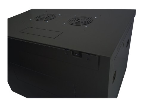 DIGITUS Dynamic Basic DN-19 16-U-EC-SW - Stojak szafa - do montażu na ścianie - RAL 9005, czarny - 12U - 19"