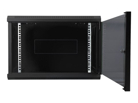 DIGITUS Dynamic Basic DN-19 16-U-EC-SW - Stojak szafa - do montażu na ścianie - RAL 9005, czarny - 12U - 19"