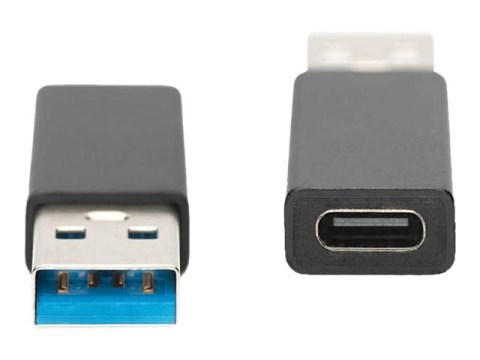 DIGITUS - Przejściówka USB - USB-C (F) do USB (M) - USB 3.0 - 3 A - czarny