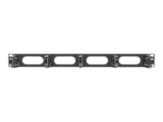 Lanberg AK-1205-B - Organizer do kabli - RAL 9004, czarny - 1U - 19"