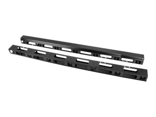 Lanberg - Panel zarządzania kablami stojaka (pion) - czarny - 32U - 19" (pakiet 2)