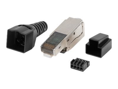 Lanberg - Złącze sieciowe - RJ-45 (M) - FTP - 6 - 9 mm - CAT 6 - srebrny