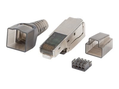 Lanberg - Złącze sieciowe - RJ-45 (M) - FTP - 6 - 9 mm - CAT 6a - srebrny