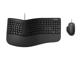Microsoft Ergonomic Desktop - Zestaw klawiatura i mysz - USB - QWERTY - angielski - czarny