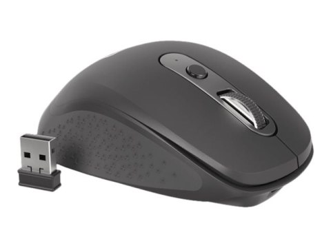 Natec Falcon - Mysz - ergonomiczna - praworęczna - optyczna - 6 przyciski - bezprzewodowa - 2.4 GHz, Bluetooth 5.0 - odbiornik b