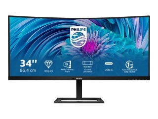 Philips E-line 346E2CUAE - Monitor LED - zaokrąglony - 34" - 3440 x 1440 UWQHD @ 100 Hz - VA - 300 cd/m² - 3000:1 - 1 ms - HDMI,