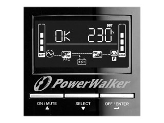 PowerWalker VI 3000 CW FR - UPS - AC 162-290 V - 2100 wat - 3000 VA - 9 Ah - RS-232, USB - złącza wyjściowe: 3
