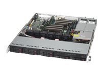 Supermicro SC113M FAC2-R804CB - Montowany w stojaku 1U - ATX - SATA/SAS - wymiana podczas pracy 800 wat - czarny