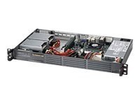 Supermicro SC504 203B - Montowany w stojaku 1U - mini ITX - bez wymiany podczas pracy 200 wat - czarny
