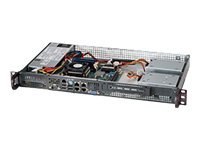 Supermicro SC505 203B - Montowany w stojaku 1U - mini ITX - bez wymiany podczas pracy 200 wat - czarny - dla IoT SuperServer 510