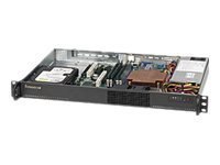 Supermicro SC510 203B - Montowany w stojaku 1U - ATX micro 200 wat - czarny