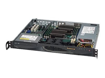 Supermicro SC512 F-350B1 - Montowany w stojaku 1U - ATX 350 wat - czarny