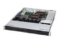 Supermicro SC815 TQ-563CB - Montowany w stojaku 1U - rozszerzenie ATX - SATA/SAS - wymiana podczas pracy 560 wat - czarny