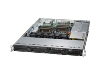 Supermicro SC815 TQC-R504CB - Montowany w stojaku 1U - rozszerzenie ATX - SATA/SAS - wymiana podczas pracy 500 wat - czarny