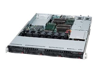 Supermicro SC815 TQC-R706WB2 - Montowany w stojaku 1U - rozszerzenie ATX - SATA/SAS - wymiana podczas pracy 750 wat - czarny