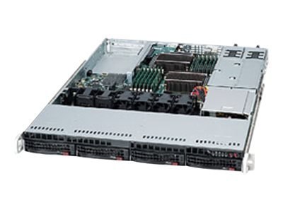 Supermicro SC815 TQC-R706WB2 - Montowany w stojaku 1U - rozszerzenie ATX - SATA/SAS - wymiana podczas pracy 750 wat - czarny