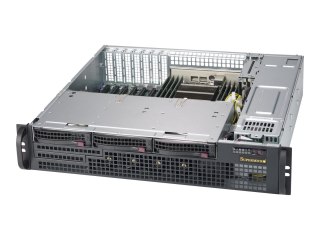 Supermicro SC825M BTQC-R802LPB - Montowany w stojaku 2U - wzbogacone rozszerzone ATX - SATA/SAS - wymiana podczas pracy 800 wat 