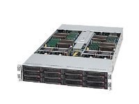 Supermicro SuperServer 6026TT-IBQF - 4 węzły - klaster - montowany w stojaku 2U - podwójny - bez CPU - RAM 0 GB - brak HDD - MGA