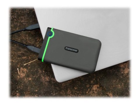 Transcend StoreJet 25M3C - Dysk twardy - 4 TB - zewnętrzny (przenośne) - 2,5" - USB 3.1 Gen 1 - żelazowo-szary