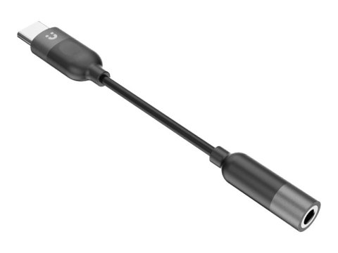 Unitek M1204A - Przejściówka z USB na złącze słuchawkowe - USB-C męski do mini jack żeński - 11 cm - czarny