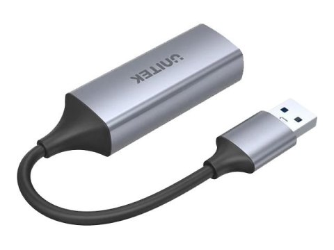 Unitek U1309A - Adapter sieciowy - USB 3.1 Gen 1 - Gigabit Ethernet x 1 - kosmiczna szarość