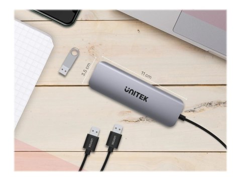 Unitek uHUB P5+ H1107A - Koncentrator - 4 x USB 3.1 Gen 1 + 1 x micro-USB - stacjonarny