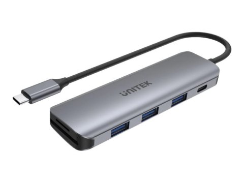 Unitek uHUB P5+ H1107C - Koncentrator - 3 x USB 3.1 Gen 1 + 1 x USB-C 3.1 Gen 1 - stacjonarny