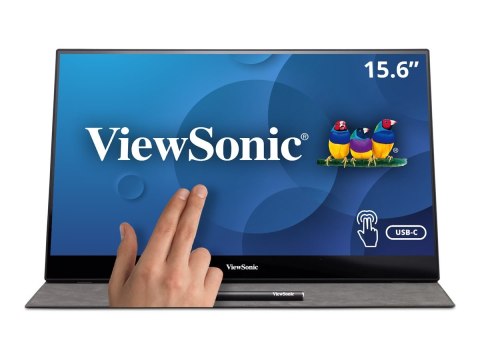 ViewSonic TD1655 - Monitor LED - 16" - przenośny - ekran dotykowy - 1920 x 1080 Full HD (1080p) @ 60 Hz - IPS - 250 cd/m² - 800: