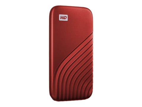 WD My Passport SSD WDBAGF0010BRD - SSD - zaszyfrowany - 1 TB - zewnętrzny (przenośne) - USB 3.2 Gen 2 (USB-C złącze) - 256 bitów