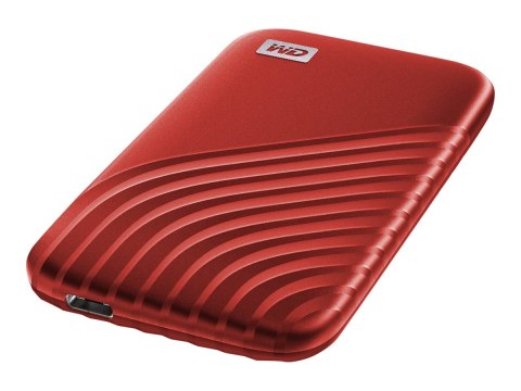 WD My Passport SSD WDBAGF0010BRD - SSD - zaszyfrowany - 1 TB - zewnętrzny (przenośne) - USB 3.2 Gen 2 (USB-C złącze) - 256 bitów