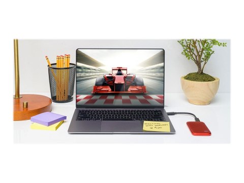 WD My Passport SSD WDBAGF0010BRD - SSD - zaszyfrowany - 1 TB - zewnętrzny (przenośne) - USB 3.2 Gen 2 (USB-C złącze) - 256 bitów