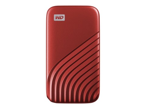 WD My Passport SSD WDBAGF0020BRD - SSD - zaszyfrowany - 2 TB - zewnętrzny (przenośne) - USB 3.2 Gen 2 (USB-C złącze) - 256 bitów