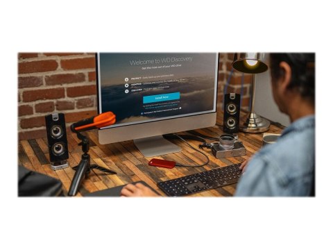 WD My Passport SSD WDBAGF0020BRD - SSD - zaszyfrowany - 2 TB - zewnętrzny (przenośne) - USB 3.2 Gen 2 (USB-C złącze) - 256 bitów