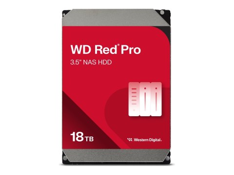 WD Red Pro WD181KFGX - Dysk twardy - 18 TB - wewnętrzny - 3,5" - SATA 6Gb/s - 7200 obr/min - bufor: 512 MB