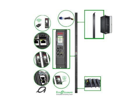 APC Rack PDU 9000 Switched APDU9959EU3 - Jednostka dystrybucji zasilania (montowany w stojaku) - AC 220/240 V - 3.7 kW - 3700 VA