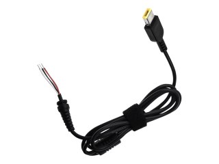 Akyga AK-SC - Kabel zasilający - power DC jack prostokątne żółte do przewód nieizolowany - 50 V - 1.2 m - czarny