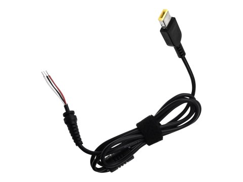 Akyga AK-SC - Kabel zasilający - power DC jack prostokątne żółte do przewód nieizolowany - 50 V - 1.2 m - czarny