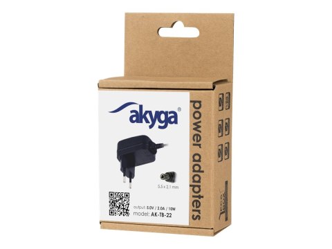 Akyga Universal Series AK-TB-22 - Zasilacz - AC 110-240 V - 10 wat - czarny