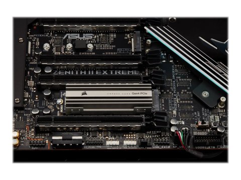 CORSAIR MP600 - SSD - 2 TB - wewnętrzny - M.2 2280 - PCIe 4.0 x4 (NVMe) - 256 bitów AES - radiator zintegrowany