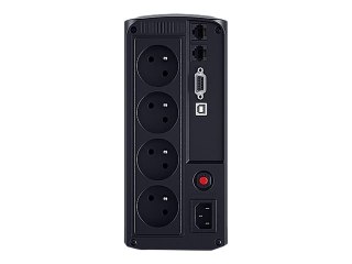 CyberPower Value Pro VP1000ELCD-FR - UPS - AC 230 V - 550 wat - 1000 VA - 1 faza - RS-232, USB - złącza wyjściowe: 4 - czarny