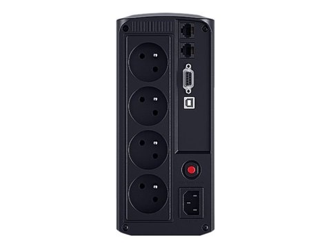 CyberPower Value Pro VP1200ELCD-FR - UPS - AC 230 V - 720 wat - 1200 VA - 1 faza - RS-232, USB - złącza wyjściowe: 4 - czarny