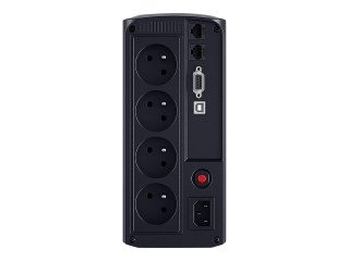 CyberPower Value Pro VP1600ELCD-FR - UPS - AC 230 V - 960 wat - 1600 VA - 1 faza - RS-232, USB - złącza wyjściowe: 4 - czarny