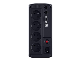 CyberPower Value Pro VP700ELCD-FR - UPS - AC 230 V - 390 wat - 700 VA - 1 faza - RS-232, USB - złącza wyjściowe: 4 - czarny
