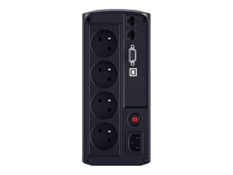 CyberPower Value Pro VP700ELCD-FR - UPS - AC 230 V - 390 wat - 700 VA - 1 faza - RS-232, USB - złącza wyjściowe: 4 - czarny