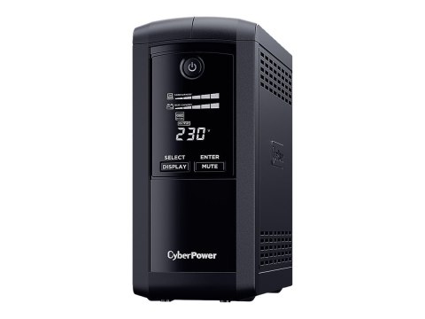 CyberPower Value Pro VP700ELCD-FR - UPS - AC 230 V - 390 wat - 700 VA - 1 faza - RS-232, USB - złącza wyjściowe: 4 - czarny