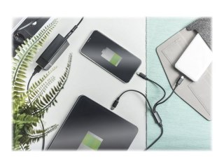 DIGITUS - Kabel Lightning - USB męski do Micro-USB Typ B, Lightning, USB-C męski - 1 m - czarny - obsługa Zasilania